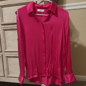 💕 Hot Pink Button Down Shirt💕